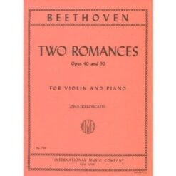 Beethoven Ludwig Two Romances Op. 40 and 50 Violin and Piano by Zino Francescatti - International
